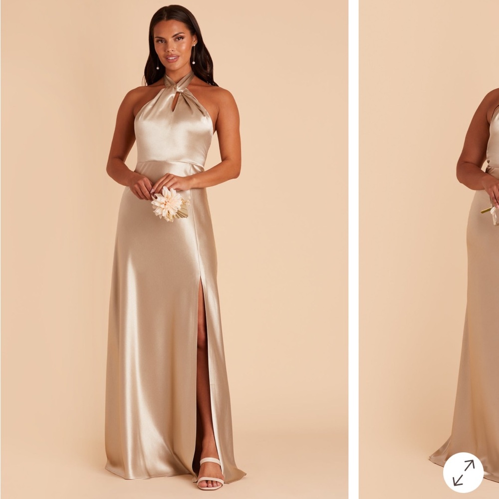 Birdy Grey - Gold Halter Maxi Dress - Monica - size Medium